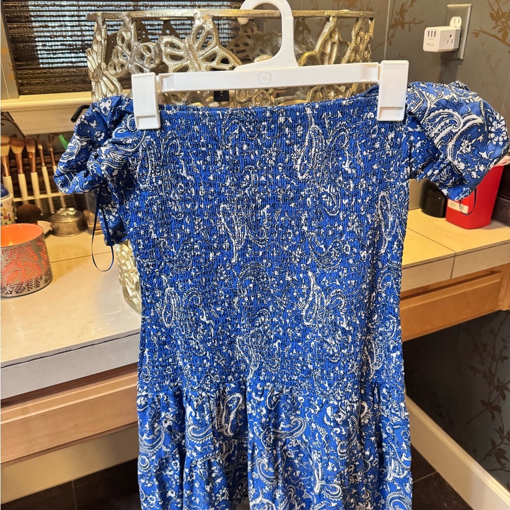 Blue Paisley Dress